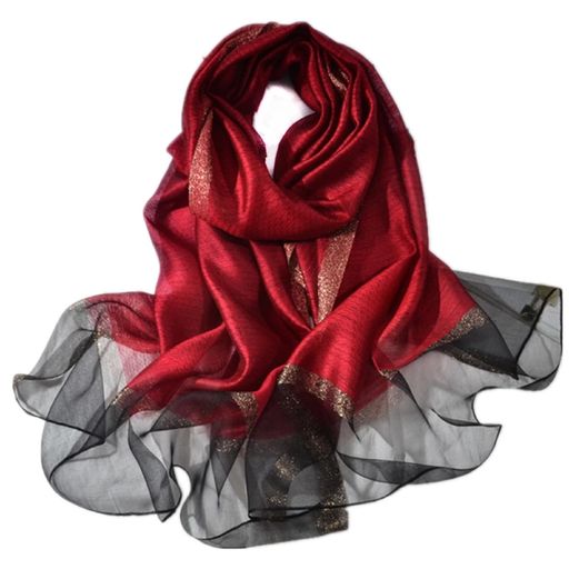 JLレディース上品スカーフシルク大判ストール紫外線吸収カット絹マフラー夏薄手冷房対策日焼け止め海辺..