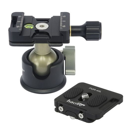 Haoge bh-45低プロファイルBallhead三脚ボールヘッドarca-compatible screw-knobクイックリリースクランプとプレートの三脚一脚Slider DSLRカメラビデオカメラMax Loading 8 kg 17.6lb