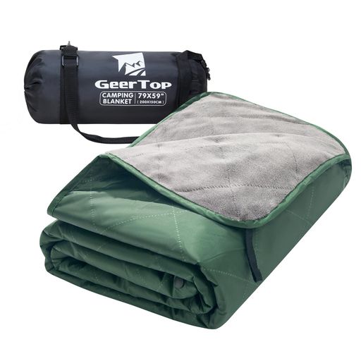 GeerTopブランケットキャンプ掛け布団マルチブランケットひざ掛け防寒防水軽量コンパクト柔らかい毛巾テント用キルトグランドシート兼用丸洗い可能アウトドア旅行車中泊自宅野球観戦15…