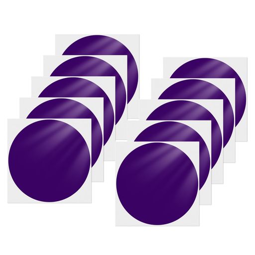 YIKIADA紫シールラベルシール防水ステッカーはがせる丸シール手書きステッカー名前ラベルカラーラベルラベルステッカーソーシャルディスタンスシール10枚入り