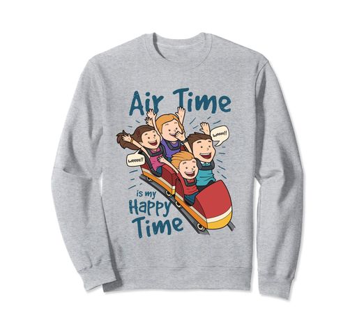 私の幸せな時間の空の時間面白いジェットコースターのギフトトレーナー