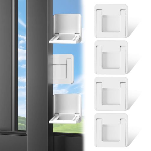 MUFUSHAN引き戸ストッパーセット窓ストッパー引き戸強力貼り付けパンチフリー引き戸ストッパー安全ロッ..