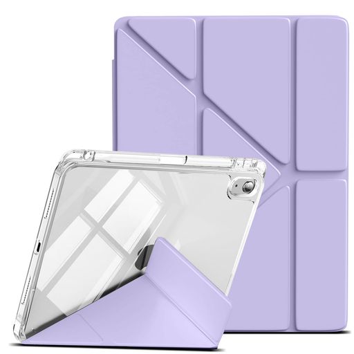 【互換性】:iPad Air 11インチ(M4) 2026発売 (モデル番号:A3459、A3460) / iPad Air 11インチ(M3) 2025発売 第7世代(モデル番号:A3266、A3267) / iPad Air 11インチ(M2) 2024発売 第6世代 (モデル番号:A2902/A2903) / iPad Air 5 2022発売 第5世代 (モデル番号:A2588/A2589) / iPad Air 4 2020発売 第4世代 (モデル番号:A2072/A2316/A2324) 10.9インチ 専用スマートケース ,他のiPadモデルと互換性がありません。注意:iPadの背面に記載されているモデル番号をご確認ください。 【透明バックカバー】 ケースの表面はPUレザー素材を利用して、軽量、超薄を備えます。PC + TPU 素材を採用している透明バックカバーは汚れや傷つけなどを防止するだけでなく、iPad本体の色と美しさも活かせます。透明バックカバーの枠は柔軟な TPUを採用して、取り付けも簡単にできます。
