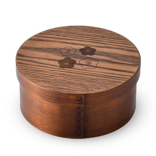 J-kitchens梅小紋お櫃(木製おひつ)約4合〜5合Φ21cmx9.5cm