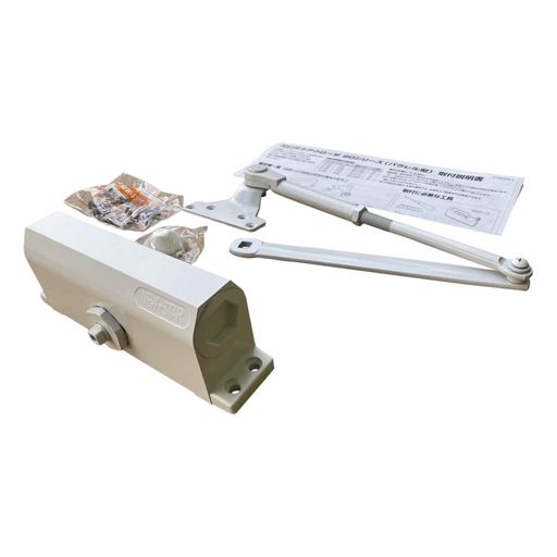 適用ドア寸法(DWxDHmm):900x2100 ドア重量(kg以下):45kg パラレル型:ドアを押す手前にドアクローザーが付くタイプ