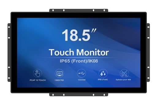 GreenTouch18.5産業用タッチモニターオープンフレーム、HDMI/VGA/DVIインターフェース、内蔵スピーカー、静電容量式タッチスクリーン技術