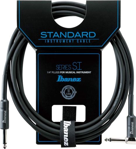 Ibanez(アイバニーズ)スタンダード・ギター/ベース用ケーブル楽器用10ft(3.05m)ストレート-L字プラグSI10L