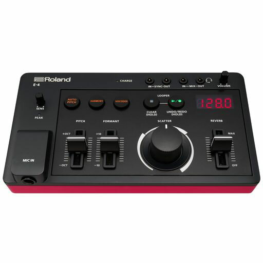 RolandローランドAIRACompactVOICETWEAKERE-4ボイスチェンジャーボーカルエフェクターリバーブルーパーオートピッチライブ演奏ライブ配信最大3.5時間使用