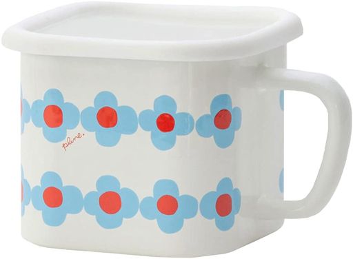 タマハシ保存容器角型ポットホーロー1450ml日本製プルーンホワイトOHANAYJ-822(3.0)