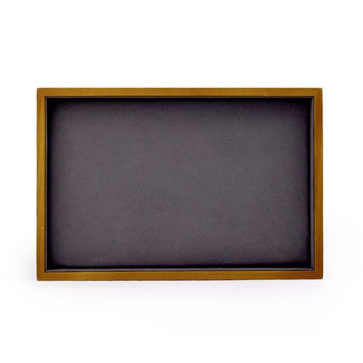 Oirlvジュエリートレイフラットトレイ木製ネックレスブレスレットピアス指輪ディスプレイ収納高級おしゃれ適格請求書に対応P05602(ダークグレー)