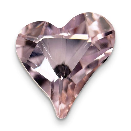 AURORAクリスタルスイートハート-Vカット13x12mmライトローズ8pcs