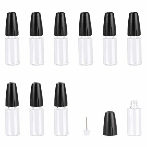クイリング、DIYプロジェクト 【商品詳細】10mlサイズのドロッパーボトルが10個ついたセット、各バイアルには、1つのシリコンボトル、1つのボトルキャップ、1つのニードルキャップが含まれており、液体が外部に漏れるのを防ぎます。DIYのニーズを満たす。手作りの製品に非常に適しています。 【透明タイプなボトル】透明なボトルなので中身が確認しやすく、残量が一目でわかります。各ボトルはしっかりとフィットする先端キャップを備え、先端を保護し、液体の漏れを防ぎます。ボトル内の液体の揮発を減らし、原材料を節約し、次回の手動使用を容易にするために、使用後はすぐに蓋を閉めてください。 【高性能】:先端部は耐錆性の高い金属製で耐久性がある。ボトルは柔らかいプラスチックで作られ、簡単に絞る。その細かい先端は正確な量の接着剤を塗布するのに最適です、その柔軟なボトルは絞りやすいです、クイリングに最適、ペーパークラフト、手工芸と小さな滴を必要とする他のプロジェクト。※注意:キャップはチャイルドロックの様式です。普通に回すと空回りして、開けると閉めることができないようになっております。