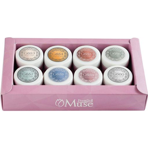 PREANFA(プリアンファ)PremDollMuseファジー8色セットPSU-8P-2020Dジェルネイル3gx8個
