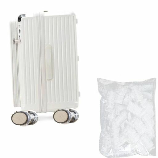 Lyyxjsltdスーツケースタイヤカバー100個PE透明伸縮性に優れ携帯に便利保管時の床汚れを防止転がり防止..