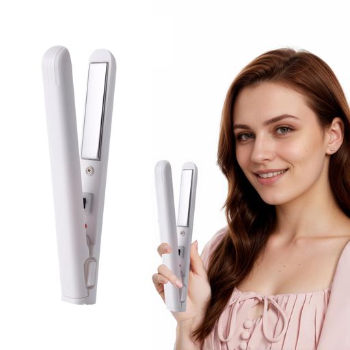 BLOOPIC 2in1 ミニポータブルヘアアイロン カール&ストレート 両用 USB Type-C プ...