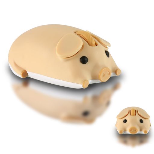 楽天Happy night RainbowワイヤレスBluetoothマウス2.4GHzUSB両対応可愛い豚のデザインMサイズ静音電池式無線iOS/Macbook/Windows/Chrome/Android/MicrosoftSurfaceタブレットノートパソコンPCに対応