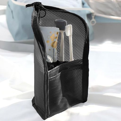 Forahome歯ブラシケース歯ブラシポーチ防水速乾立てられる使いやすい歯ブラシ収納バッグ軽量持ち運びに便利トラベルグッズ多機能化粧筆洗面用具収納男女兼用旅行出張外出用(ブラック)