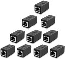 (50個入り)RJ45Lanケーブル中継コネクタ延長アダプタメス-メスLANケーブル用中継アダプタ延長コネクタギガビット対応
