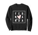 FERNANDA名札女の子名前ピンクハートFERNANDAかわいい名前トレーナー