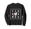 FERNANDA名札女の子名前ピンクハートFERNANDAかわいい名前トレーナー