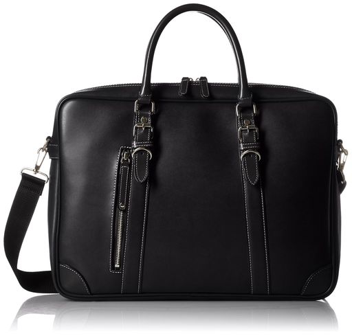 [キワダ]ビジネスバッグパトリック本革付属【木和田】鞄の聖地兵庫県豊岡市製。B4サイズ対応、ショルダーとの2WAY仕様。ブラック