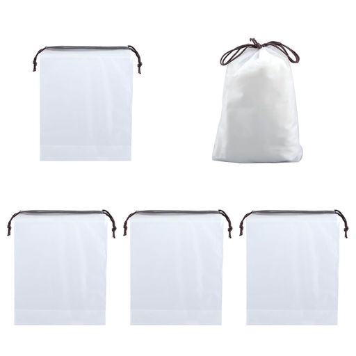 XuJJJJunB防水袋ビニール30*35cm5枚ビニール巾着濡れた水着を入れる袋巾着袋セット防塵収納袋旅行用半..