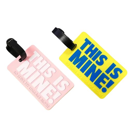 QEZEZA荷物タグスーツケース2点セットPVC素材可愛いおしゃれ目立つ紛失防止識別子子供スーツケースタグ..