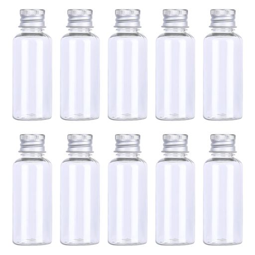 LKCCTK小瓶ミニボトルPET小物入れ保存容器50ml10個セット小分け透明無色密閉蓋付き漏れ防止詰替用空ボ..