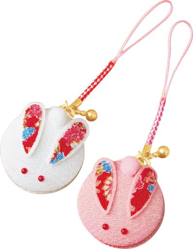 PanamiマカロンのコインケースキットちりめんタイプウサギCO-2