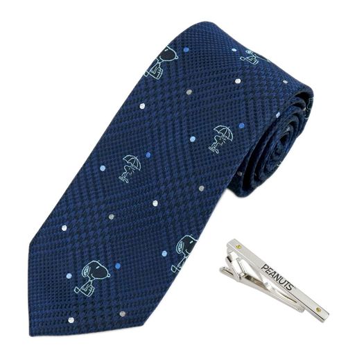 [ピーナッツ]ネクタイ&タイバーセットPN914458紺002SNOOPYブランドネクタイネクタイピンプレゼント