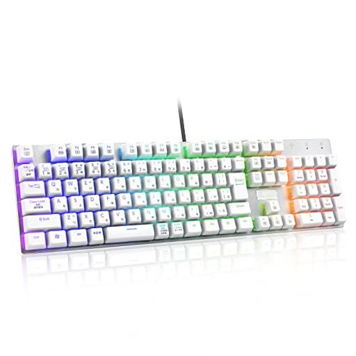 【日本語配列】e元素メカニカル式ゲーミングキーボード赤軸・青軸を採用フルサイズ109キーType-CUSB有..