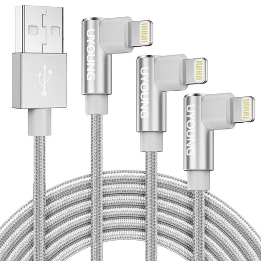 【L字型コネクタ】:iPhone充電ケーブルl字のコネクタは90度、充電の時には、ゲームの操作や動画を見るのは邪魔されない。L型デザイン、充電も邪魔されないケーブルの曲げ損傷が防止されます。 【急速充電&amp;データ転送】:最大2.4A電...