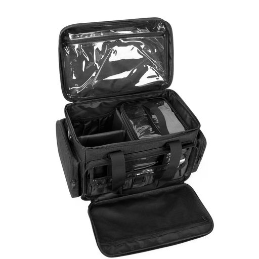 BAFASO化粧バッグメイクボックス大容量2つのコスメポーチ付き取り外し可能な仕切り付きメイク道具ヘア用品収納持ち運びコスメボックス..