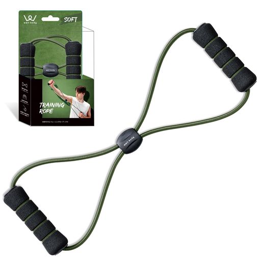 アルインコ(ALINCO)トレーニングロープソフト高負荷ハンドル付き軽量コンパクトWBF011Gグリーン