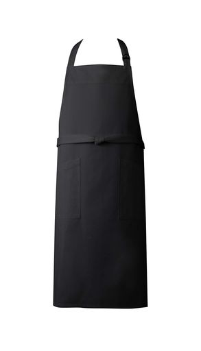 Aprons - KOEI日本製首掛け胸当てエプロン丈90cm撥水制電しっかりとした厚み熱に強い男女兼用KE90(ブラック)