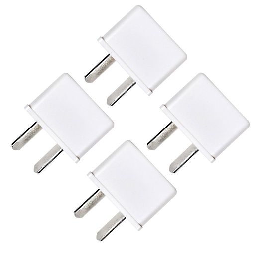 オーストラリアニュージーランドアルゼンチンコンセント変換アダプタ海外旅行用プラグOタイプ4個セット(白)