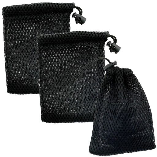 巾着収納袋メッシュポーチ3枚セット厚手ミニポーチ巾着ナイロンメッシュ巾着バッグ多機能整理袋化粧品鍵充電器ヘッドフォンジュエリー収納用再利用可能家庭用旅行用小物収納袋ブラ…