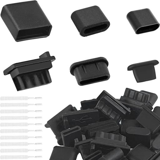 Xiatiaosann USBポート 防塵保護キャップ カバー iPhone用 Type-CポートUSB 端子 シリコンゴム製 コネクタカバー iPhone用 14 13 12 11 電話、ラップトップ、タブレットコンピュータシャーシスピーカー…