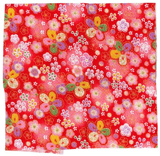 手工藝, 布料 - INAZUMA京ちりめん柄物金あり約23cmx33cmさくら梅1枚C148-AG手芸・ハンドメイド用品