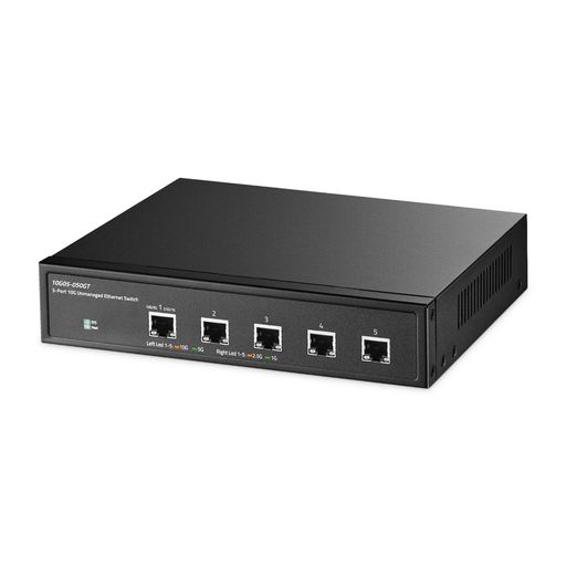 【10ギガビット】 5 x 10Gbpsイーサネットポート、各ポートは10G/5G/2.5G/1G/100Mの速度に自動調整。オートフリップとワイヤースピード転送をサポート。高帯域幅の接続を可能にし、より広い速度範囲をサポート。 【アンマネージドプラグアンドプレイ】 自動 MDI/MDIX、転送速度の自動ネゴシエーション、ネットワークケーブルを接続するだけで、デバイスに接続でき、追加の設定は不要、コントロールパネルの LED 表示で電源とポートのステータスを確認可能 【160 Gbit/s の帯域幅】 スイッチング容量は 160 Gbit/s で、すべてのポートがノンブロッキングの 10G ライン速度、ジャンボフレーム 16 KB、転送遅延 < 10 us を実現し、優れたデータパフォーマンスを発揮します。 【ネットワークプロトコル】 IEEE802.3ae(10G イーサネット)、IEEE802.3bz(2.5G/5G イーサネット)、IEEE802.3ab(ギガビットイーサネット)、IEEE802.3x(フロー制御)、IEEE802.3az(効率的かつ省エネ)をサポート。
