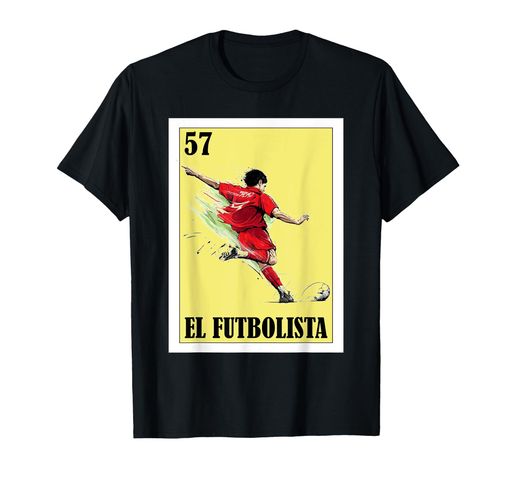 スペインサッカー宝くじギフト-メキシカンビンゴエルフタボリスタTシャツ