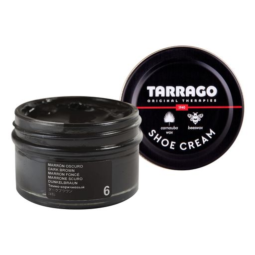 [Tarrago]靴磨き色づきが良いシュークリーム革靴クリーム手入れ傷靴墨保湿保革着色補色ツヤ出しシューケア靴クリーム50mlダークブラウン