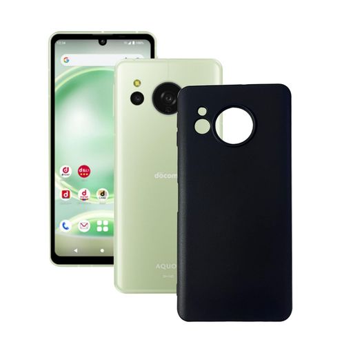 樂天商城 - 対応AQUOS sense8 SH-54D SHG11 ケース【 ブラック TPU 】耐衝撃 落下防止 AQUOS sense8 SH-54D SHG11 軽·薄型 ストラップホール付き 柔軟 砂艶消しの質感 ほこりが付かない 滑り止め