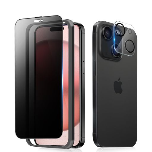 樂天商城 - 【360°覗き見防止】対応 iPhone15 用 ガラスフィルム 覗き見防止 360度 + カメラフィルム iphone15 用 保護フィルム 360度全方向覗き見防止アイフォン15 フィルム