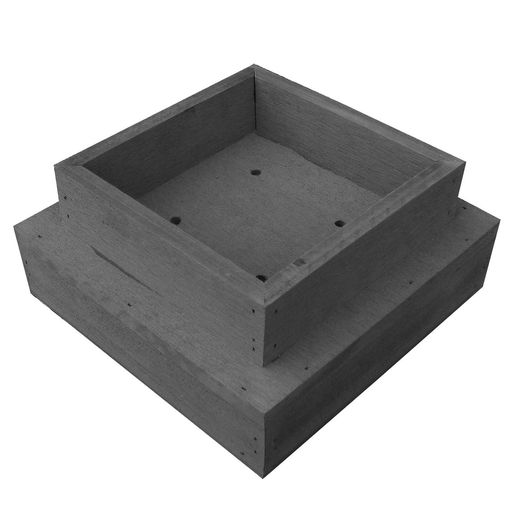 商品寸法(mm):(約)幅180x奥行180x高さ84 材質:アイウッド 人工木 製品重量(kg):(約) 0.6 カラー:ブラック