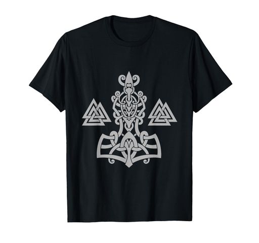 バイキング戦士のシンボルワルハラスカンジナビアレイヴンギフトTシャツ