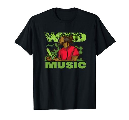 雑草ギフト医療マリファナ大麻音楽Tシャツ