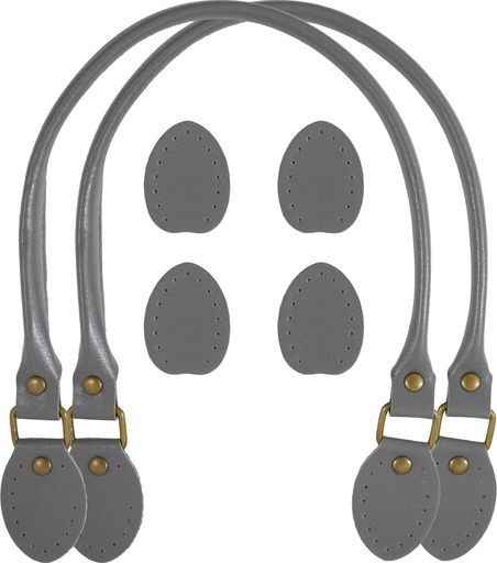NASKA持ち手レザー持ち手48cmCol.5グレー合成皮革B1