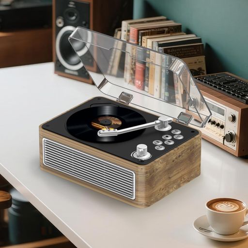 リビングで: 家族が集まる空間に温かい音楽を。bluetoothスピーカーとしてスマホのプレイリストを流せば、パーティーも盛り上がります。 【レトロデザイン、お部屋を彩るインテリアに】温かみのあるレトロなデザインが、あなたの空間を瞬時におしゃれな雰囲気に変えます。リビングや書斎、カフェや書店の卓上に置くだけで、ノスタルジックな音楽体験が始まります。音楽を愛する方への特別なプレゼントとしてもおすすめです。 【一台二役!Bluetooth送受信デュアルモード】Y-02 cdプレーヤーは、ただの再生機ではなく、bluetooth送信機としても機能し、お手持ちのワイヤレスイヤホンでCDの音を静かに楽しめます。また、bluetoothスピーカーとしてスマホの音楽を再生することも可能。一台で受信も送信もこなす、まさに多機能な音楽パートナーです。 【ステレオ音質、没入感のあるサウンド体験】2つの3Wスピーカー内蔵で、クリアでパワフルなステレオサウンドを実現。独立した音響チャンバー設計により、市販品を超える音質と豊かな低音をお届けします。音楽通も納得の音質良いサウンドで、お気に入りの曲の世界に深く浸れます。