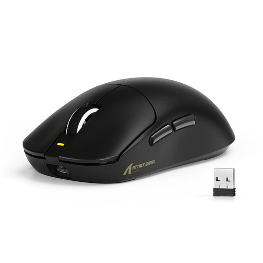 ATTACK SHARK X8 SE ゲーミングマウス 3モード接続 BK52820チップ搭載 PAW3311 59g超軽量 25000DPI 黒